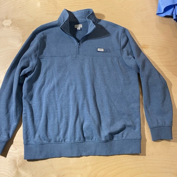 Ocean Coast Men's Blue Quarter-Zip Fleece PullOver Large (LW) - Picture 2 of 10